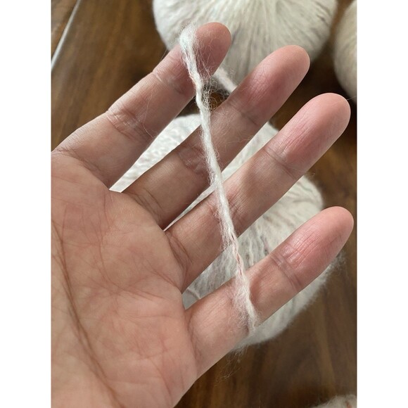 5 Skeins Soft Yarn White Mixed 240g #405 - Picture 4 of 4